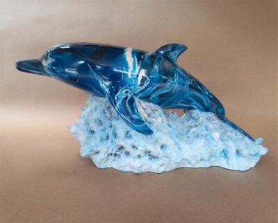 DOLPHIN BABY Aqua Cast Marble