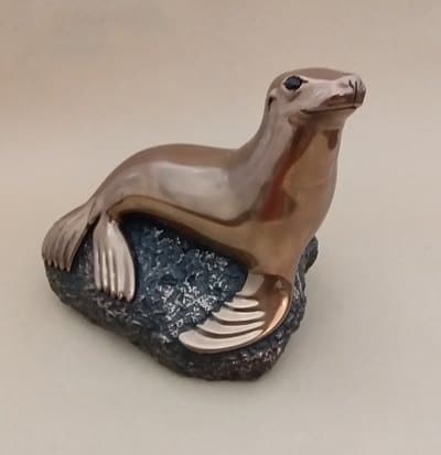 SEA LION SMILING Cold Cast Bronze - Image 3